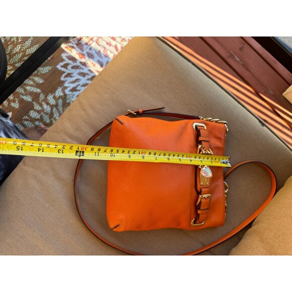 Michael Kors Orange Leather Hamilton Crossbody Bag - Picture 6 of 9